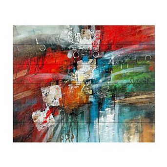 Trademark Fine Art Rio 'Cube Abstract IV' Wood Slat Art