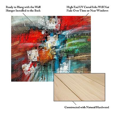 Trademark Fine Art Rio 'Cube Abstract IV' Wood Slat Art