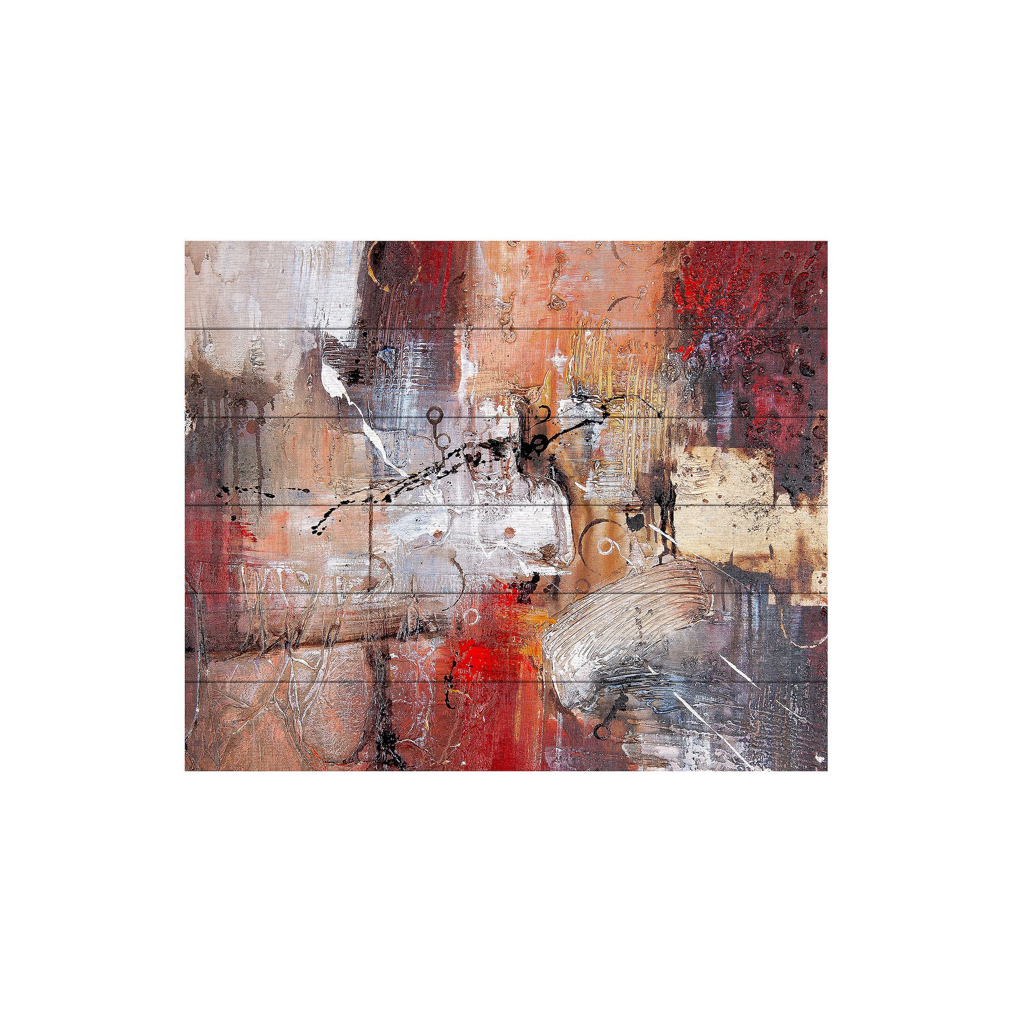 Trademark Fine Art Rio Cube Abstract V Wood Slat Art, Multi