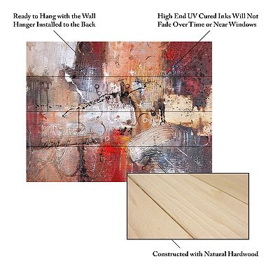 Trademark Fine Art Rio 'Cube Abstract V' Wood Slat Art