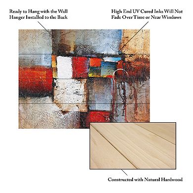 Trademark Fine Art Rio 'Cube Abstract VI' Wood Slat Art