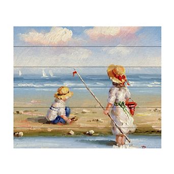 Trademark Fine Art Rio 'At the Beach III' Wood Slat Art