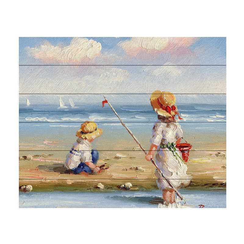 Trademark Fine Art Rio At the Beach III Wood Slat Art, Multi, 16X13