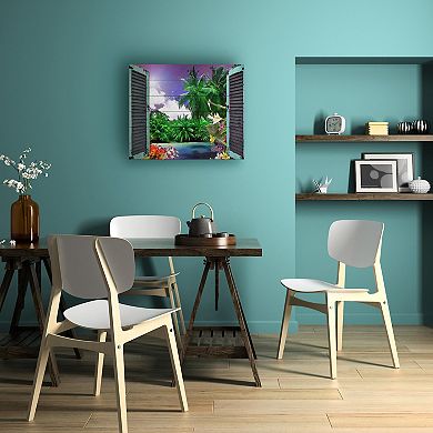 Trademark Fine Art Leo Kelly 'Window to Paradise I' Wood Slat Art