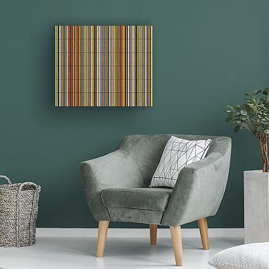 Trademark Fine Art Michelle Calkins 'Comfortable Stripes VII' Wood Slat Art