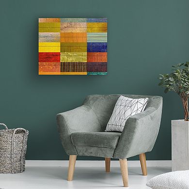 Trademark Fine Art Michelle Calkins 'Eye Candy' Wood Slat Art