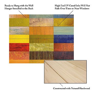 Trademark Fine Art Michelle Calkins 'Eye Candy' Wood Slat Art