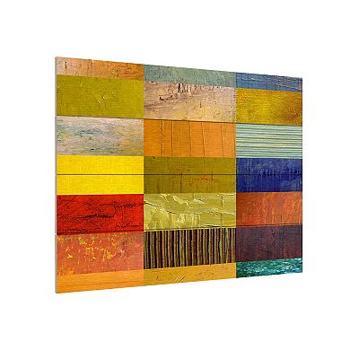 Trademark Fine Art Michelle Calkins 'Eye Candy' Wood Slat Art