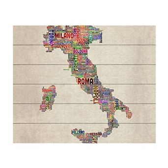 Trademark Fine Art Michael Tompsett 'Italy II' Wood Slat Art