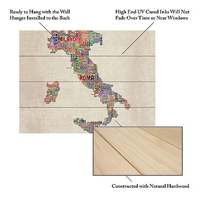 Trademark Fine Art Michael Tompsett 'Italy II' Wood Slat Art