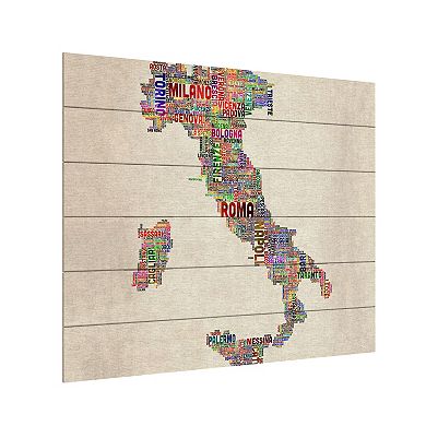 Trademark Fine Art Michael Tompsett 'Italy II' Wood Slat Art