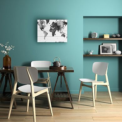 Trademark Fine Art Marlene Watson 'World Map BG-1' Wood Slat Art