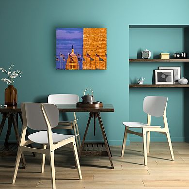 Trademark Fine Art CATeyes 'America' Wood Slat Art