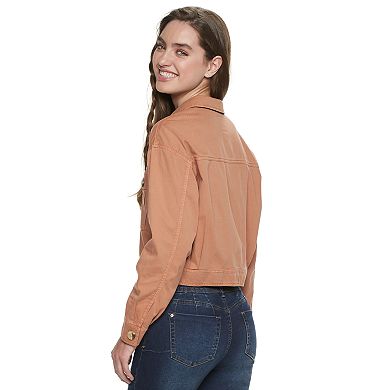 Juniors' SO® Cropped Utility Jacket