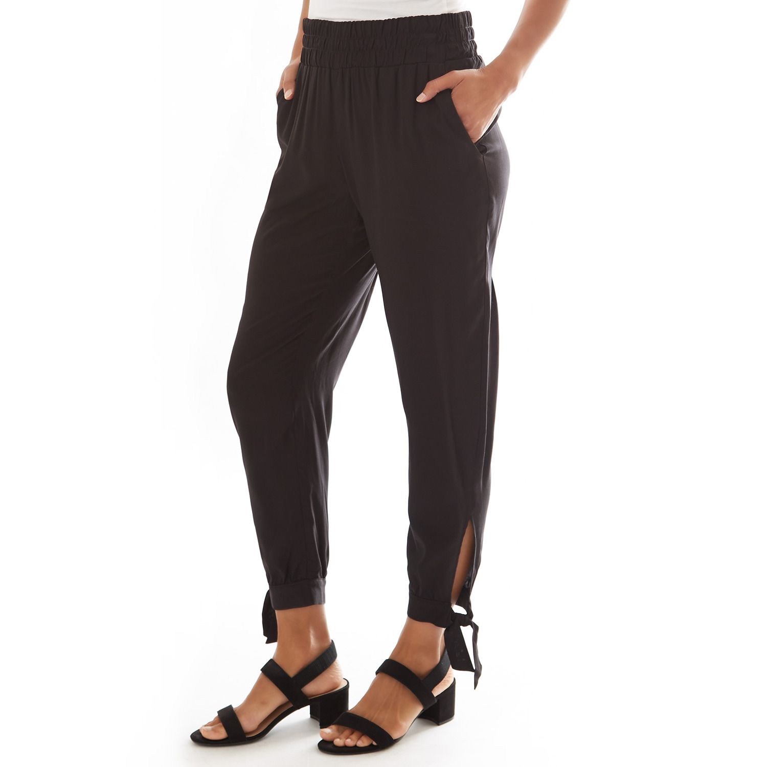 ankle tie pants