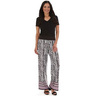 Women's Apt. 9® Double Border Print Palazzo Pants