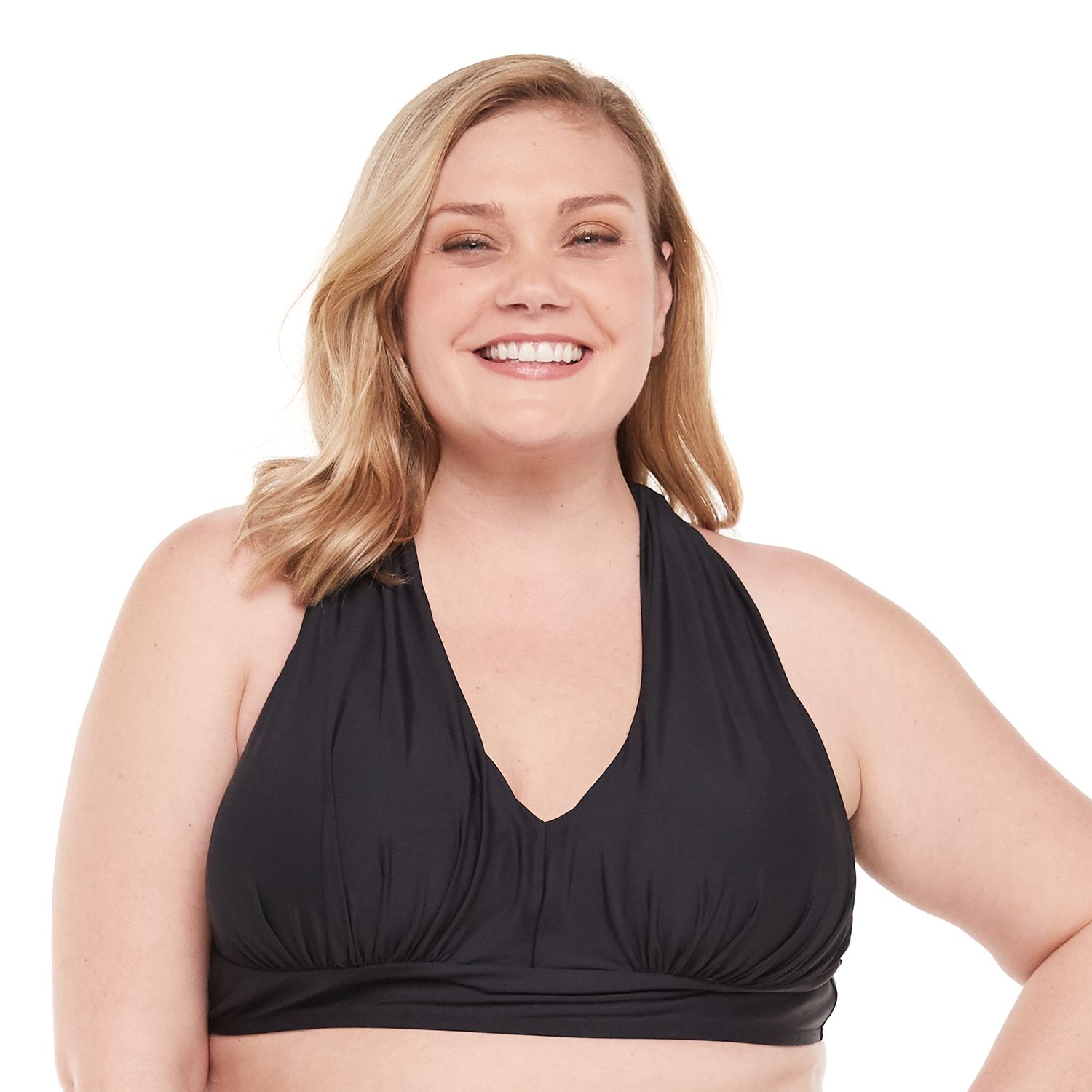 plus size halter swim top