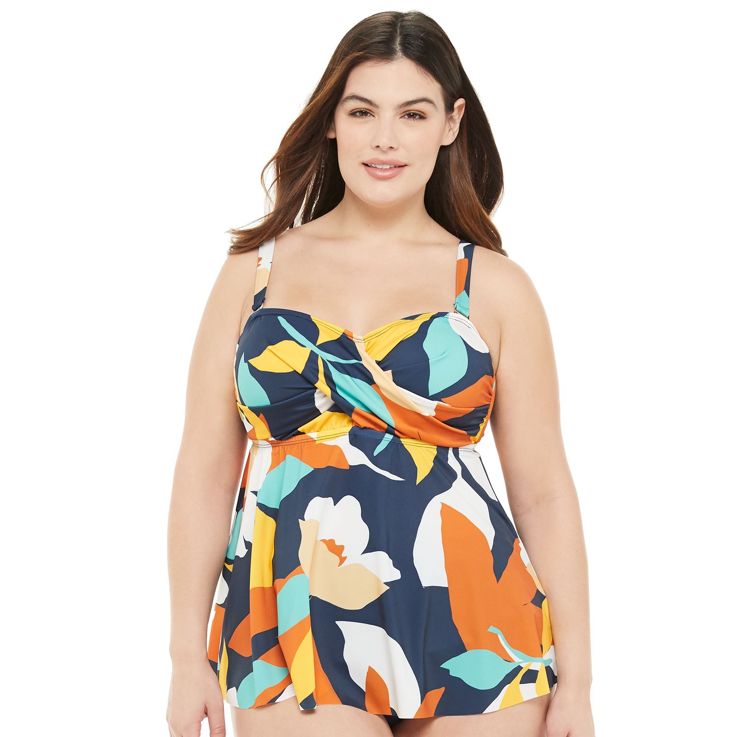 extra long tankini tops plus size