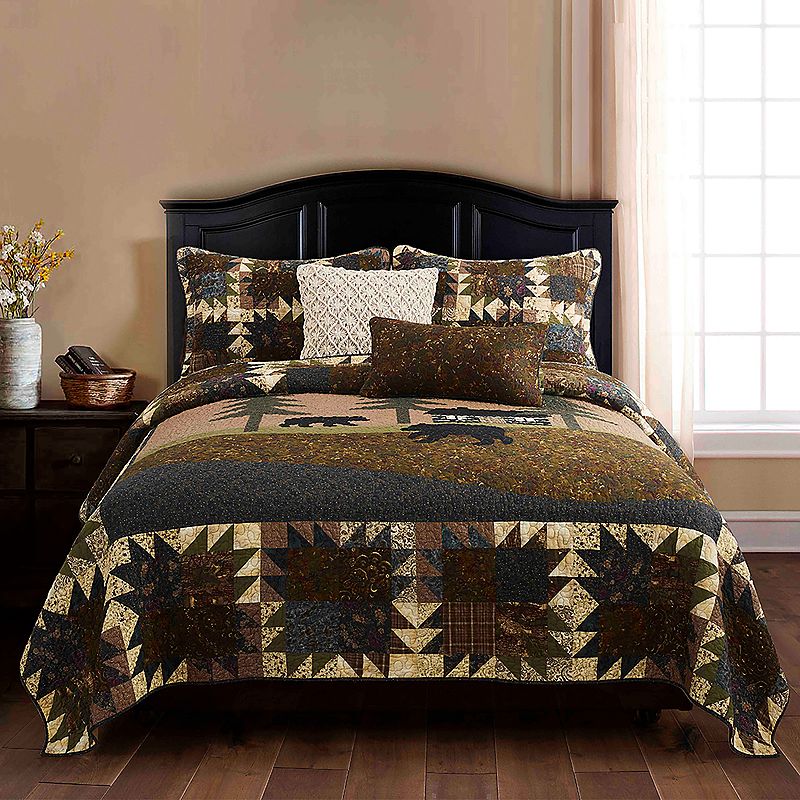 Donna Sharp Mountain Lodge Quilt or Sham, Brown, Std Sham