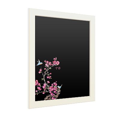 Trademark Fine Art 'Cherry Blossom Serenity Birds' Chalkboard Wall Decor
