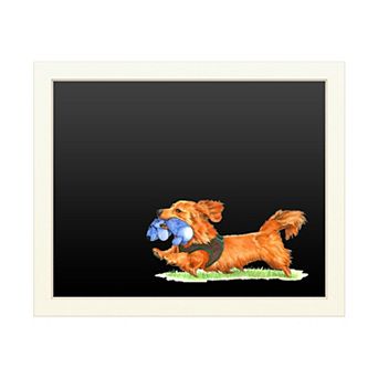 Trademark Fine Art Wendy Edelson Dachshund Dog Chalkboard