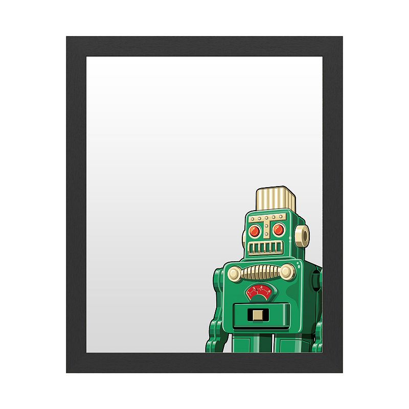 Trademark Fine Art Ron Magnes Vintage Green Robot Marker Board, Multi, 22X1