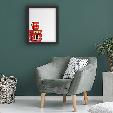 Trademark Fine Art Ron Magnes Vintage Red Robot Marker Board