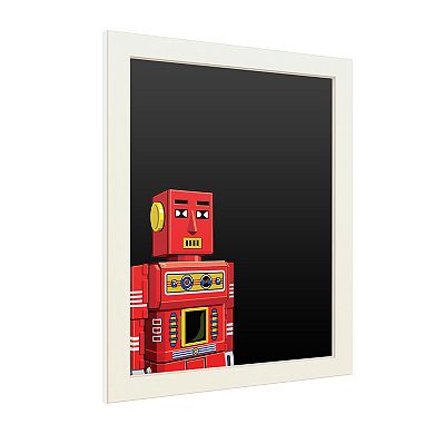 Trademark Fine Art Ron Magnes Vintage Red Robot Chalkboard