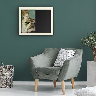 Trademark Fine Art 'Woman With a Cat 1875' Chalkboard Wall Decor