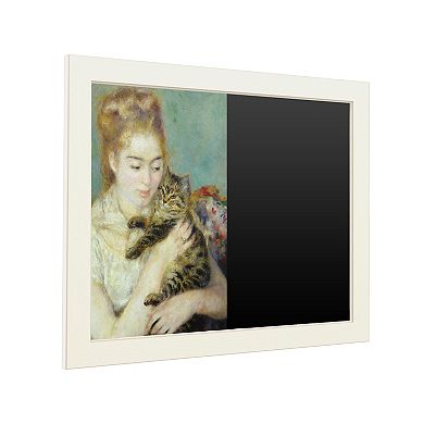 Trademark Fine Art 'Woman With a Cat 1875' Chalkboard Wall Decor