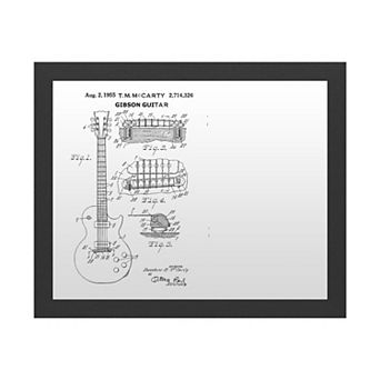 Trademark Fine Art '1955 Mccarty Gibson Guitar Patent Black' Dry Erase Board Wall Decor