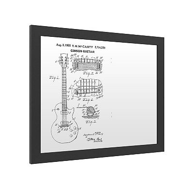 Trademark Fine Art '1955 Mccarty Gibson Guitar Patent Black' Dry Erase Board Wall Decor