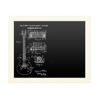 Trademark Fine Art '1955 Mccarty Gibson Guitar Patent' Chalkboard Wall Decor