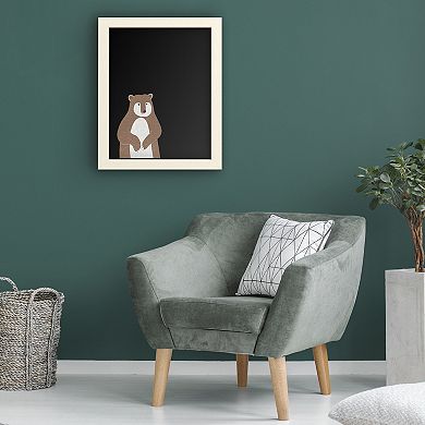 Trademark Fine Art 'Brown Bear Linen' Chalkboard Wall Decor