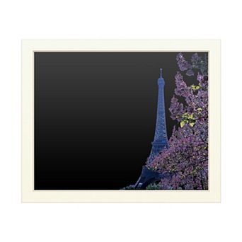 Trademark Fine Art 'Eiffel Tower with Blossoms' Chalkboard Wall Decor