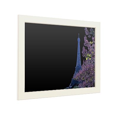 Trademark Fine Art 'Eiffel Tower with Blossoms' Chalkboard Wall Decor