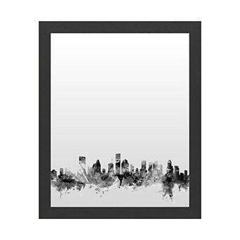 Trademark Fine Art 'Houston Texas Skyline B&W' Dry Erase Board Wall Decor