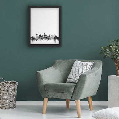 Trademark Fine Art 'Houston Texas Skyline B&W' Dry Erase Board Wall Decor