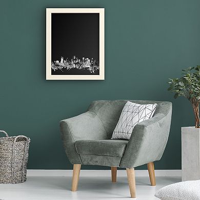 Trademark Fine Art 'Houston Texas Skyline B&W' Chalkboard Wall Decor