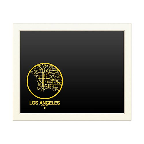 Trademark Fine Art Los Angeles Street Map Yellow Chalkboard Wall Decor