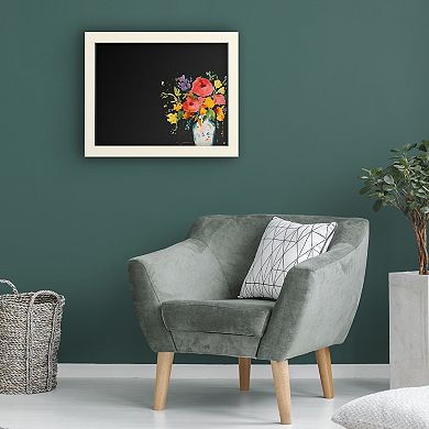 Trademark Fine Art 'White Vase with Bright Flowers' Chalkboard