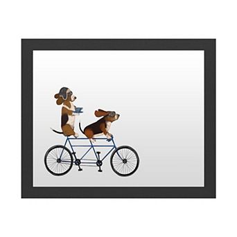 Trademark Fine Art 'Basset Hound Tandem' Dry Erase Board