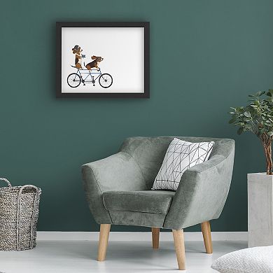 Trademark Fine Art 'Basset Hound Tandem' Dry Erase Board