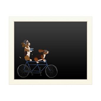 Trademark Fine Art 'Basset Hound Tandem' Chalkboard