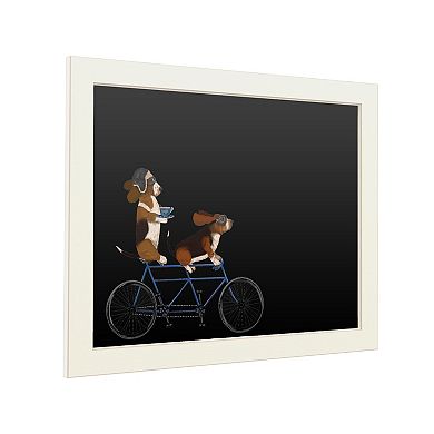 Trademark Fine Art 'Basset Hound Tandem' Chalkboard
