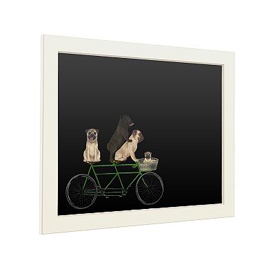 Trademark Fine Art 'Pug Tandem' Chalkboard