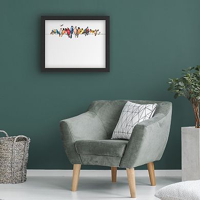 Trademark Fine Art 'Large Bird Menagerie Ii' Dry Erase Board