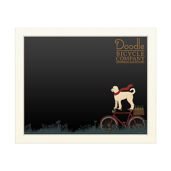 Trademark Fine Art White Doodle On Bike Summer Chalkboard
