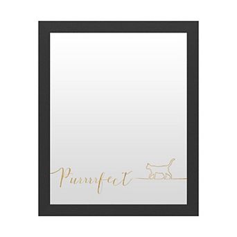 Trademark Fine Art 'Underlined Cats I Black' Dry Erase Board