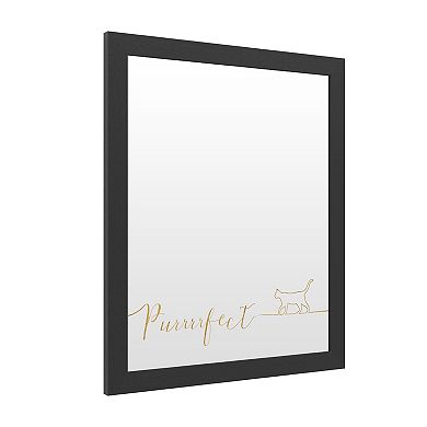 Trademark Fine Art 'Underlined Cats I Black' Dry Erase Board